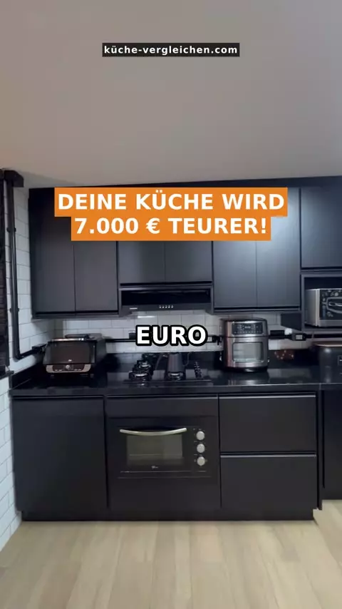 Video-Vorschau: Dunkle Küchenzeile, Titel „Deine Küche wird 7.000 € teurer"